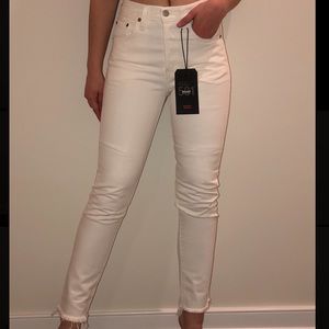 Levi’s Premium 501 High-Rise Skinny with Raw Hem